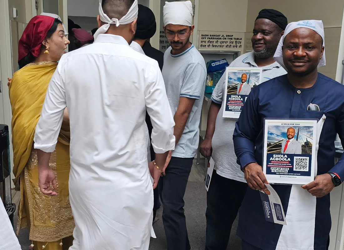 Sikh community at Gurudwara Nanaksar in Saint-Boniface-Saint-Vital support
