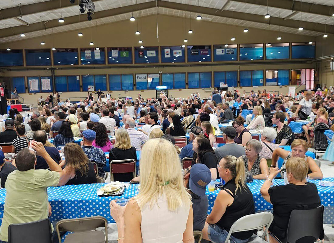 Four cultures in one pavilion—England, Ireland, Scotland, and Wales!